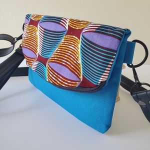 Handmade African print foldover purse